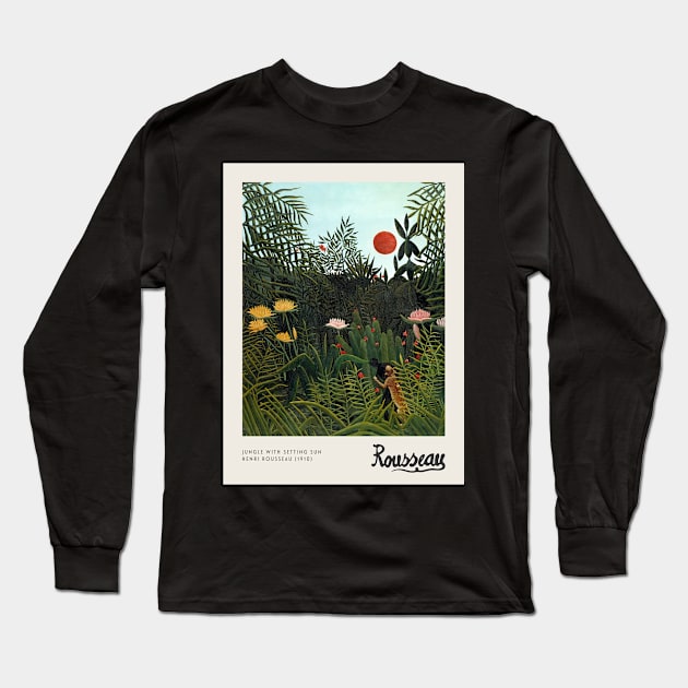 Jungle with Setting Sun Long Sleeve T-Shirt by MurellosArt